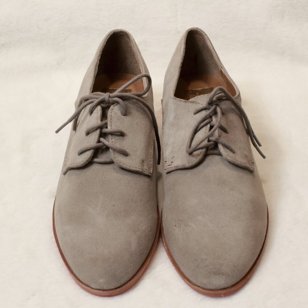 DOLCE VITA Women's Tan/Taupe Suede Derby Shoes Women's Size 8.5 M